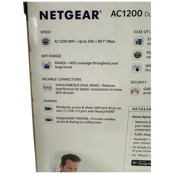 Netgear AC1200 Dual Band WiFi Router R6120 High Speed Wireless Internet - Picture 9 of 16